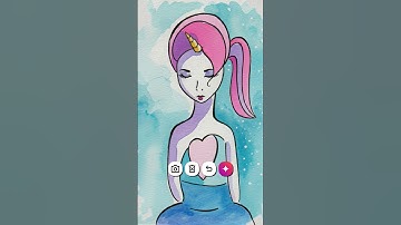 AI Creates a Magical Lady Picture | Dream Unicorn 🦄 Effect #shorts #transition #art #aiart #ai #lady