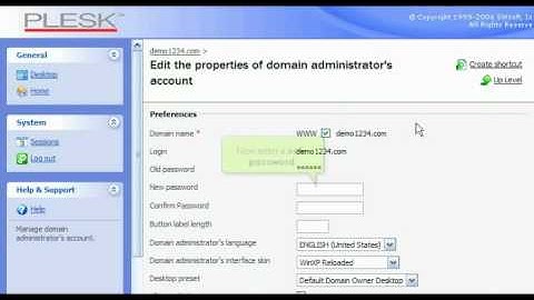 How to change your Plesk password