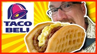 Taco Bell Breakfast Review - A.M. CRUNCHWRAP® - BACON & Waffle Taco