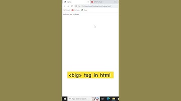 big tag in html. #coding #code #html #short #shortvideo  #webdevelopment #webdesign