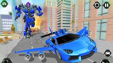 Flying Car Super Robot Transformation Simulator Android Gameplay