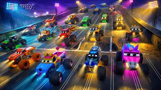 30 Monster Trucks Downhill Race! 🚚💥 Epic Obstacles & INSANE Crashes | Monster Trucks Jam screenshot 4