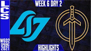 CLG vs GG Highlights | LCS Spring 2021 W6D2 | Counter Logic Gaming vs Golden Guardians