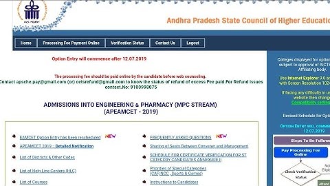 AP EAMCET 2019 Web Options Counseling...? latest News|Official Information`Stay Tune|Live|