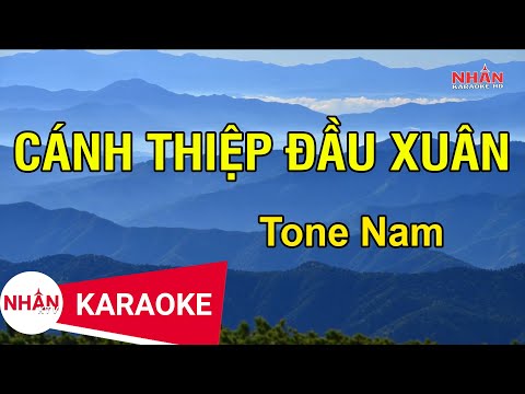 Karaoke Cánh Thiệp Đầu Xuân Tone Nam | Nhan KTV