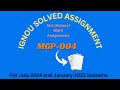 MGP004 | MA (HISTORY) / MAHI | IGNOU SOLVED ASSIGNMENT | JULY 2024 - JANUARY 2025