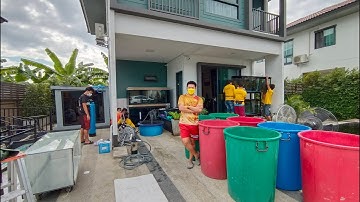 แจ้ หทัยราษฏร์ - งานระบบ O4FS by NC. สำหรับตู้ปลารวม 4 ใบ + 1 บ่อ รวมความสบายในการเลี้ยงปลา Set 1