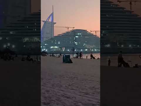 watch full vlog #Dubai beach#umm suqeim beach view#Burj Al Arab view#shortsvideo