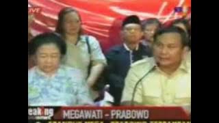 Deklarasi Capres Cawapres Prabowo Megawati di Pemilu 2009