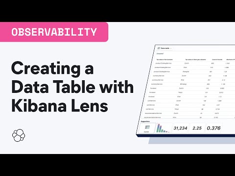 How to Create a Data Table with Kibana Lens