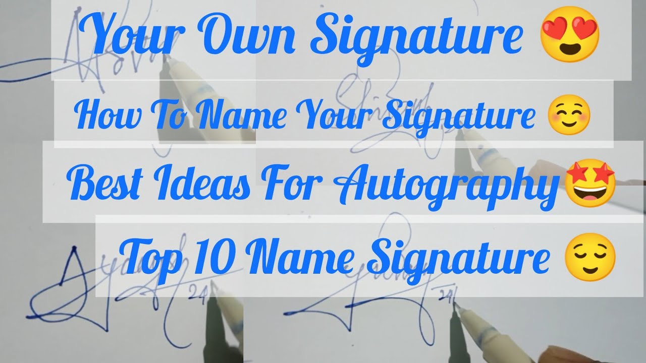 Your Own Signature🤩| How To Name Your Signature🥰| Autograph Name Sign# ...