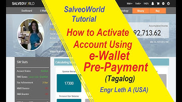 SalveoWorld Tutorial * How to Activate Account with Pre-Payment on eWallet