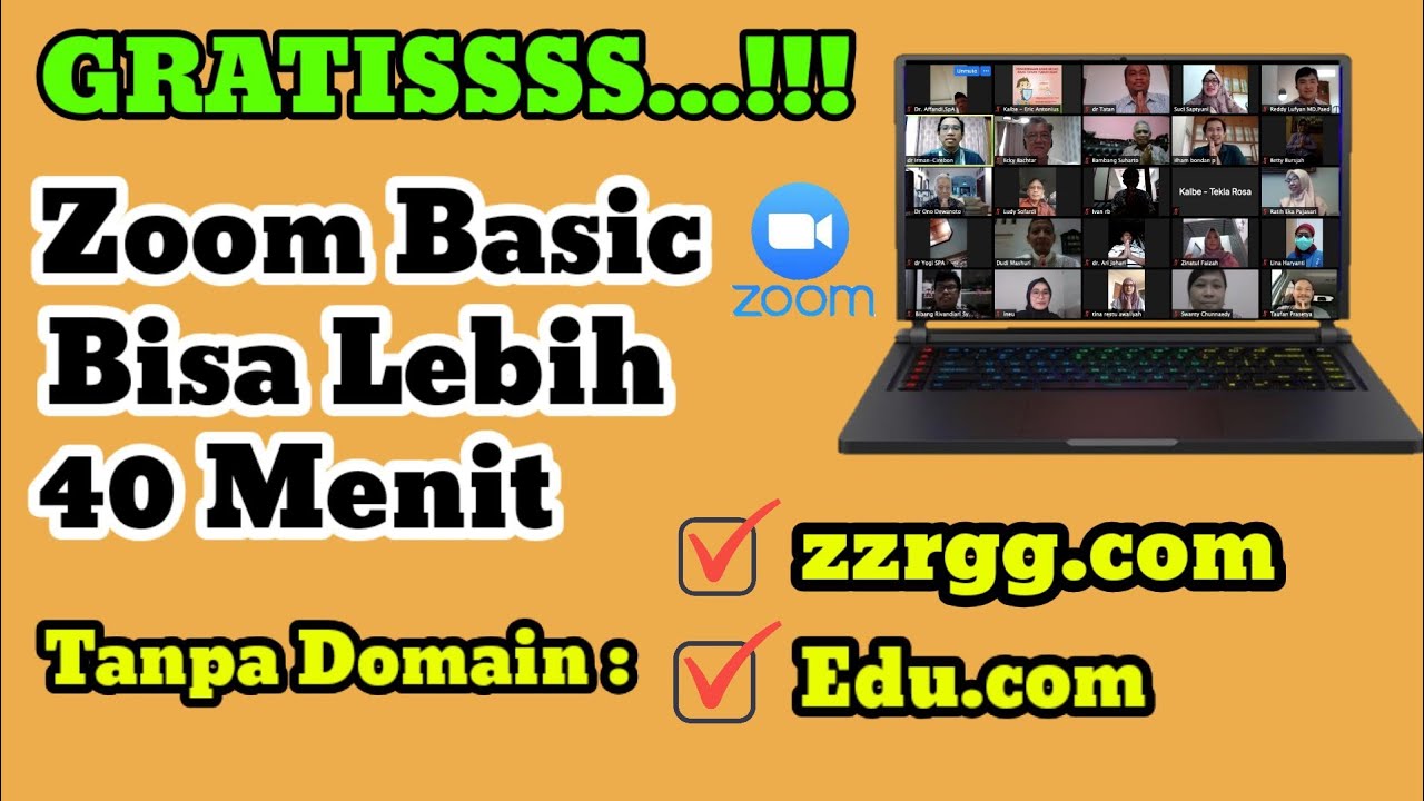 Cara Zoom Meeting Agar Lebih Dari 40 Menit Gratis - YouTube
