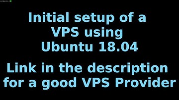Initial VPS setup with Ubuntu 18.04