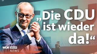 CDU-Parteitag: Friedrich Merz als CDU-Vorsitzender wiedergewählt | WDR Aktuelle Stunde