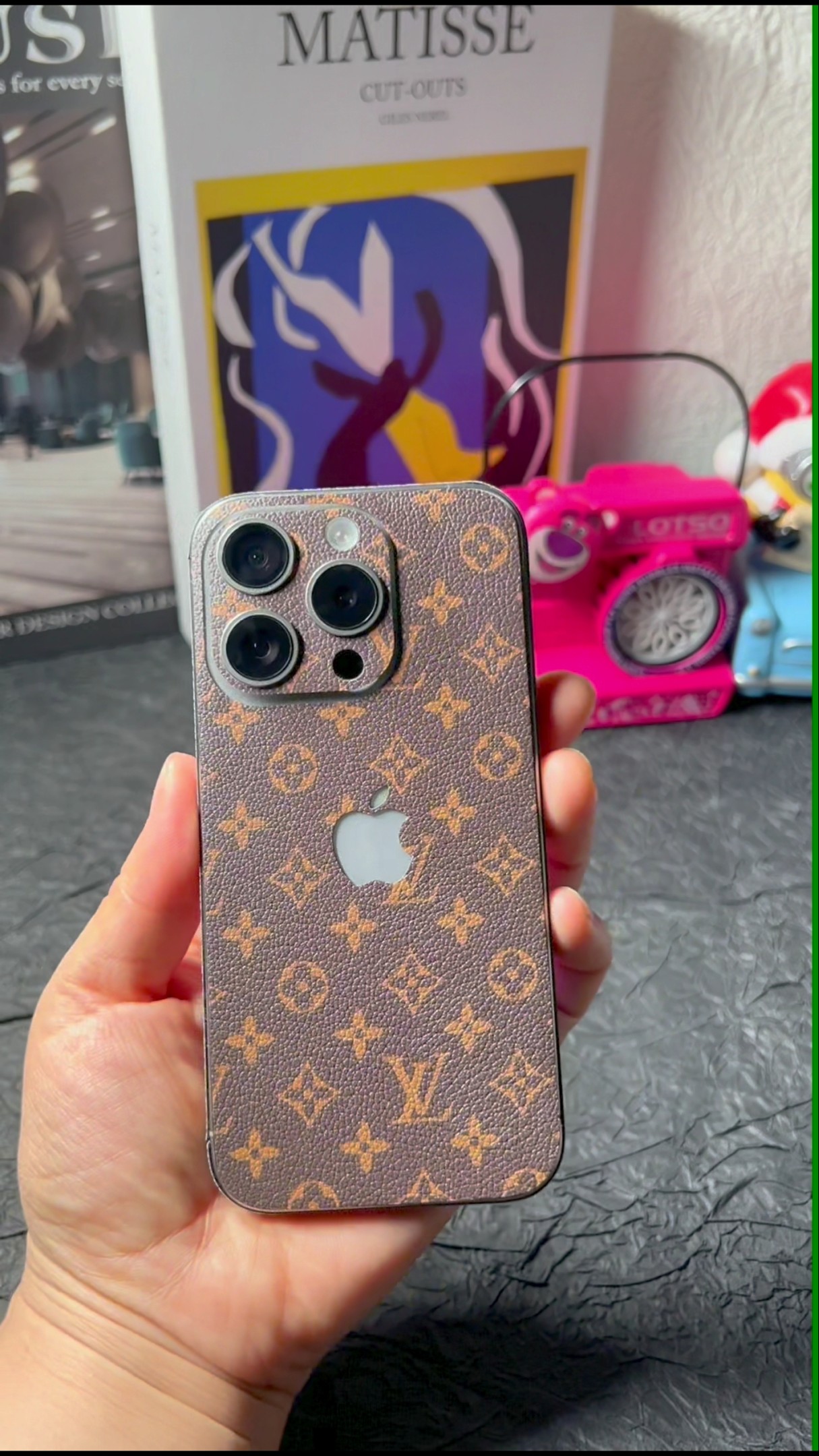 Plain leather full-cover mobile phone back film, full-cover mobile phone back film 16promax 15promax