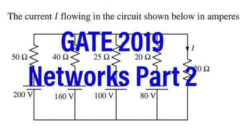 GATE 2019 Solution | Part 2 | Networks | Electrical Engineering