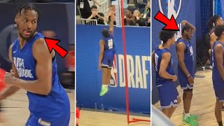 Bronny James Highlights at NBA Draft Combine! Vertical Jump, Agility Drill