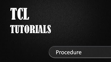 Procedure in TCL -TCL Tutorials