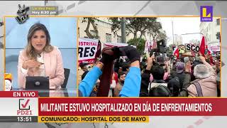  Hospital Dos de Mayo informa que Zacarias Meneses estuvo hospitalizado el día de enfrentamientos