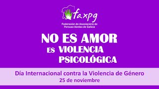 Día Internacional contra Violencia Género: No es amor, es violencia psicológica. Control económico
