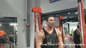 One-arm Smith machine row
