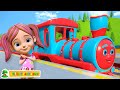 Wheels On The Train, Street Vehicle and Cartoon Video for Toddlers