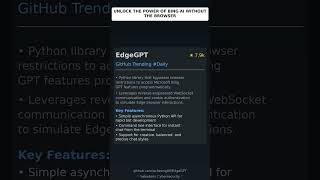 GitHub Trending Repositories: acheong08/EdgeGPT 🇬🇧