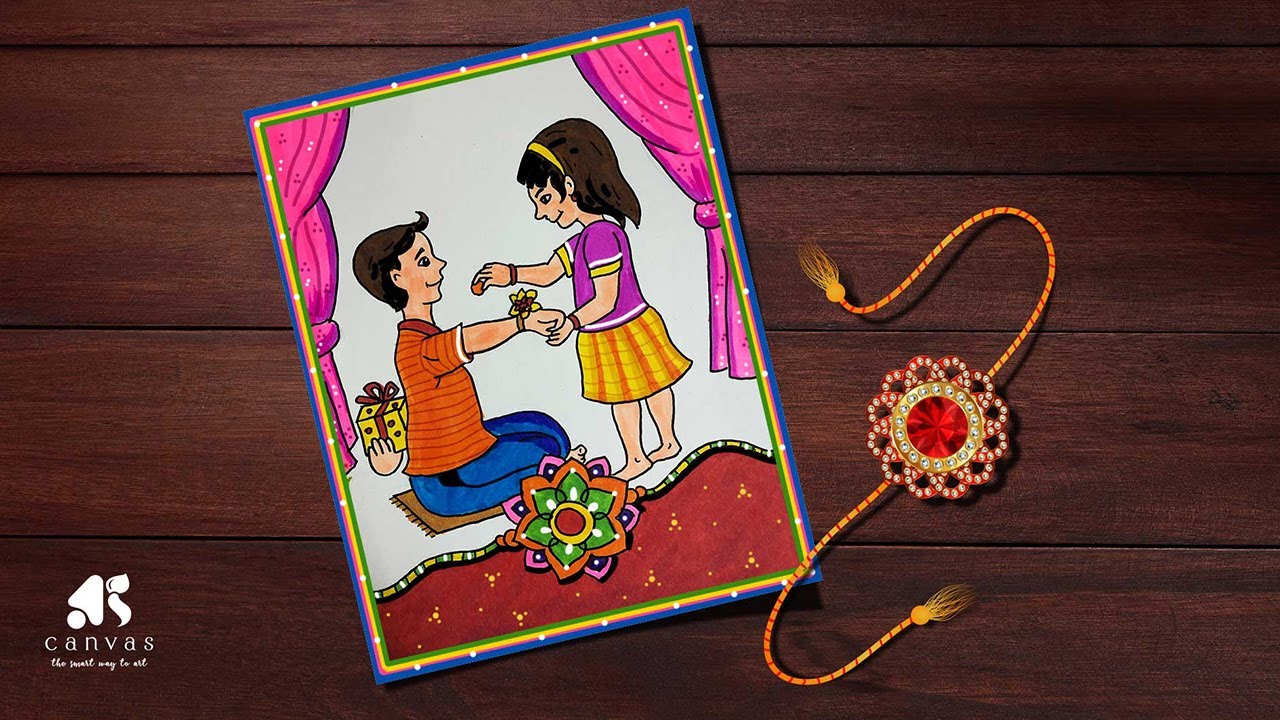 Rakhi Drawing // Raksha Bandhan Drawing // Simple Rakhi Drawing | Raksha  bandhan drawing, Raksha bandhan, Rakhi