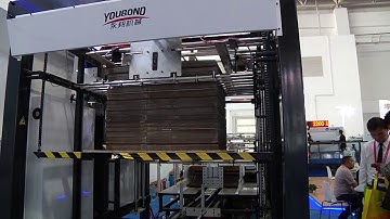 YB-1650HS flute laminating machine with flip-flop stacker