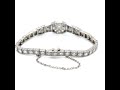 Original Art Deco Platinum , Sapphire and Diamond Bracelet