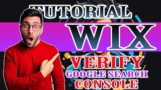 How To Verify Google Search Console In Wix 2024 @ Wix Google Search Console Verification Tutorialism