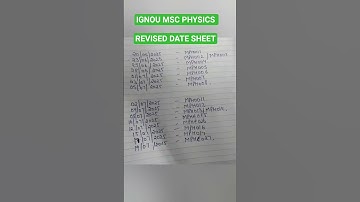 IGNOU DATESHEET JUNE 2025 EXAM REVISED MSC PHYSICS MSCPH