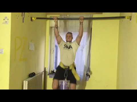 40+ pull ups with 18kg added in one minute.
