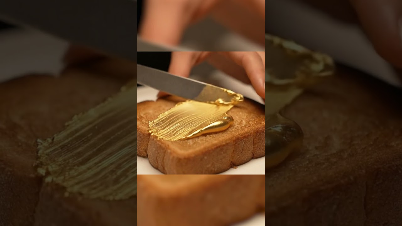Gold Melts Like Butter on Toast  Ultra Realistic 8K ASMR Cinematic Close Up 