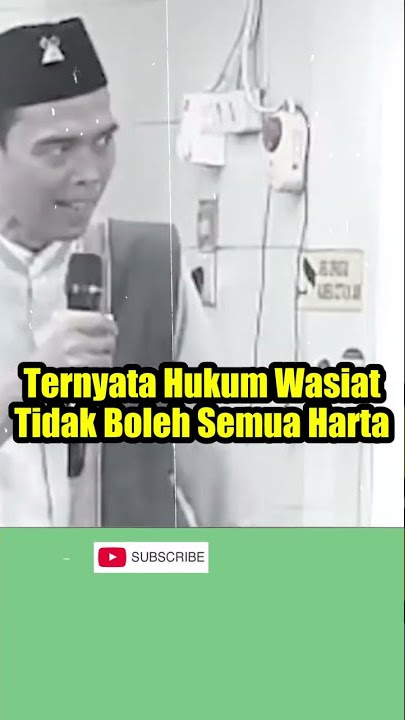 Ternyata Hukum Wasiat Tidak Boleh Semua Harta #shorts