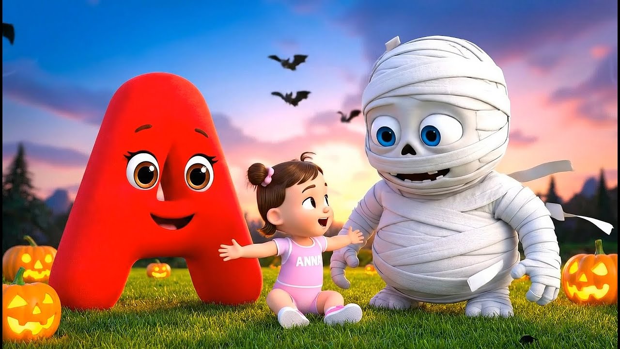 ABC Phonics Halloween Song | Skeleton Animals | Best ABC Songs Compilation | Baby Anna Kids Songs