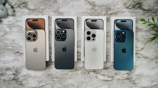 iPhone 15 Pro in All Colors Natural Titanium, Black, White & Blue! 