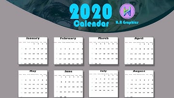 2020 Calendar Design In Photoshop CC