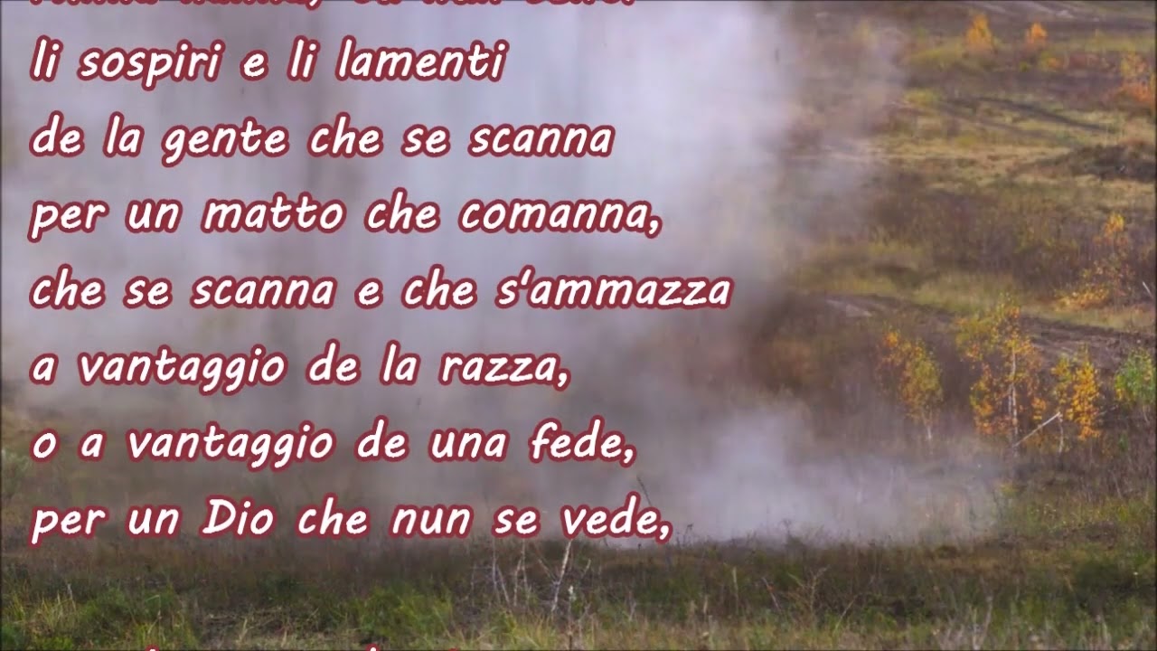 Ninna nanna della guerra di Trilussa Voce di Salvatore Linguanti YouTube Ninna nanna della guerra di Trilussa Voce di Salvatore Linguanti YouTube