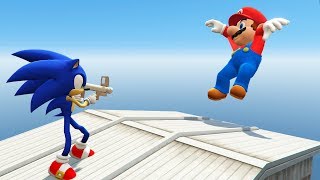 GTA 5 Sonic vs Mario Epic Ragdolls Ep.1 (Euphoria Physics)