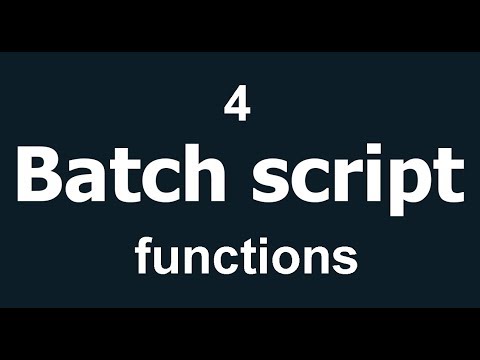 Batch script - functions الدوال - YouTube