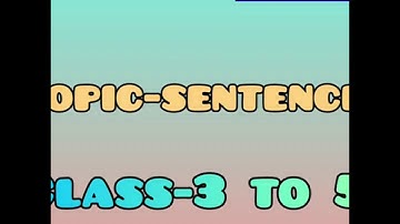 Grade-3 to 5 Sub- English Topic- Sentence  Video-4 (Part-1) by Ms. Karishma