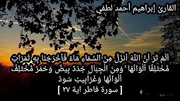 سورة فاطر كاملة للقارئ إبراهيم أحمد لطفي