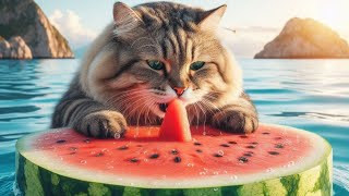 Watermelon Lover Cat 🍉