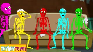 five skeletons bed spooky scary skeletons kids songs atteeheetown