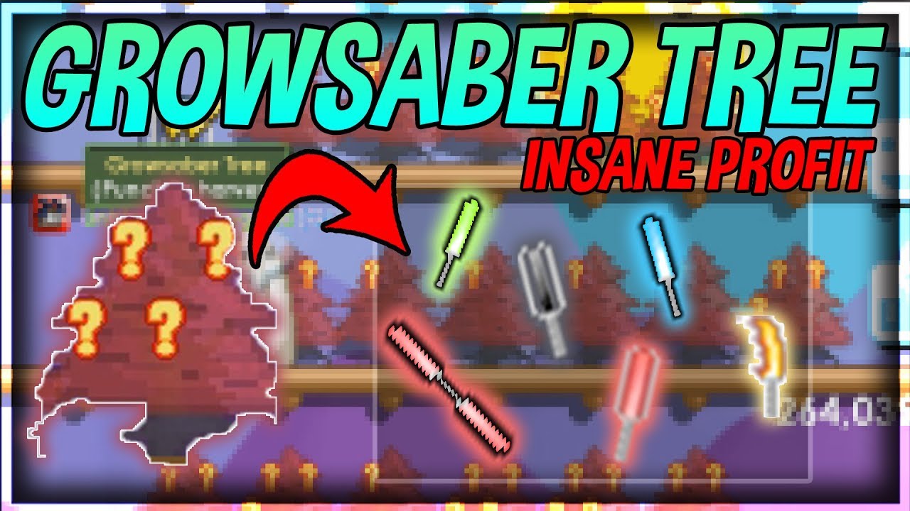 HARVESTING GROWSABER TREES [INSANE PROFIT]│Growtopia(그로우토피아) - YouTube