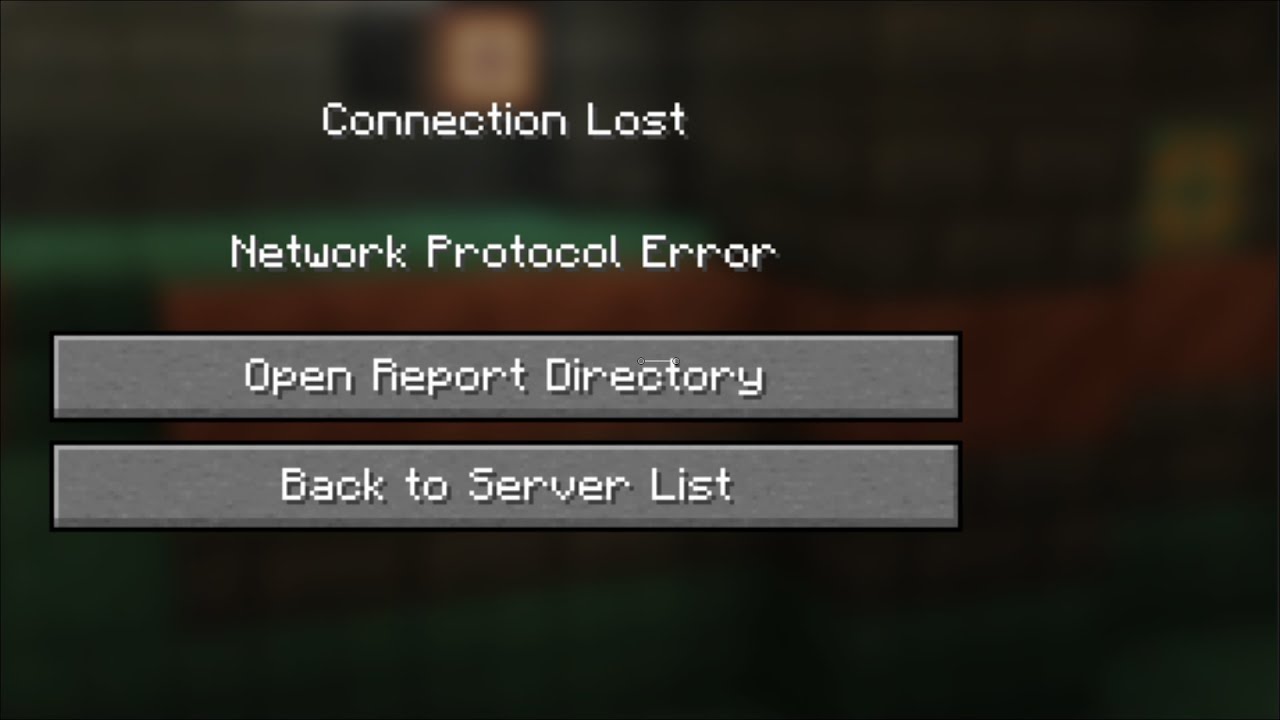 connection lost - Network protocol error
