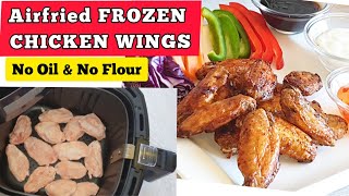 AIR FRYER CHICKEN WINGS FROM FROZEN.HOW TO COOK FROZEN CHICKEN WINGS IN THE AIR FRYER.CRIPSY& NO OIL