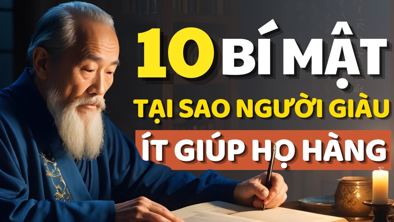 Cổ Nhân Dạy 10 Bí Mật Tại Sao NGƯỜI GIÀU ÍT GIÚP HỌ HÀNG - Triết Lý ...